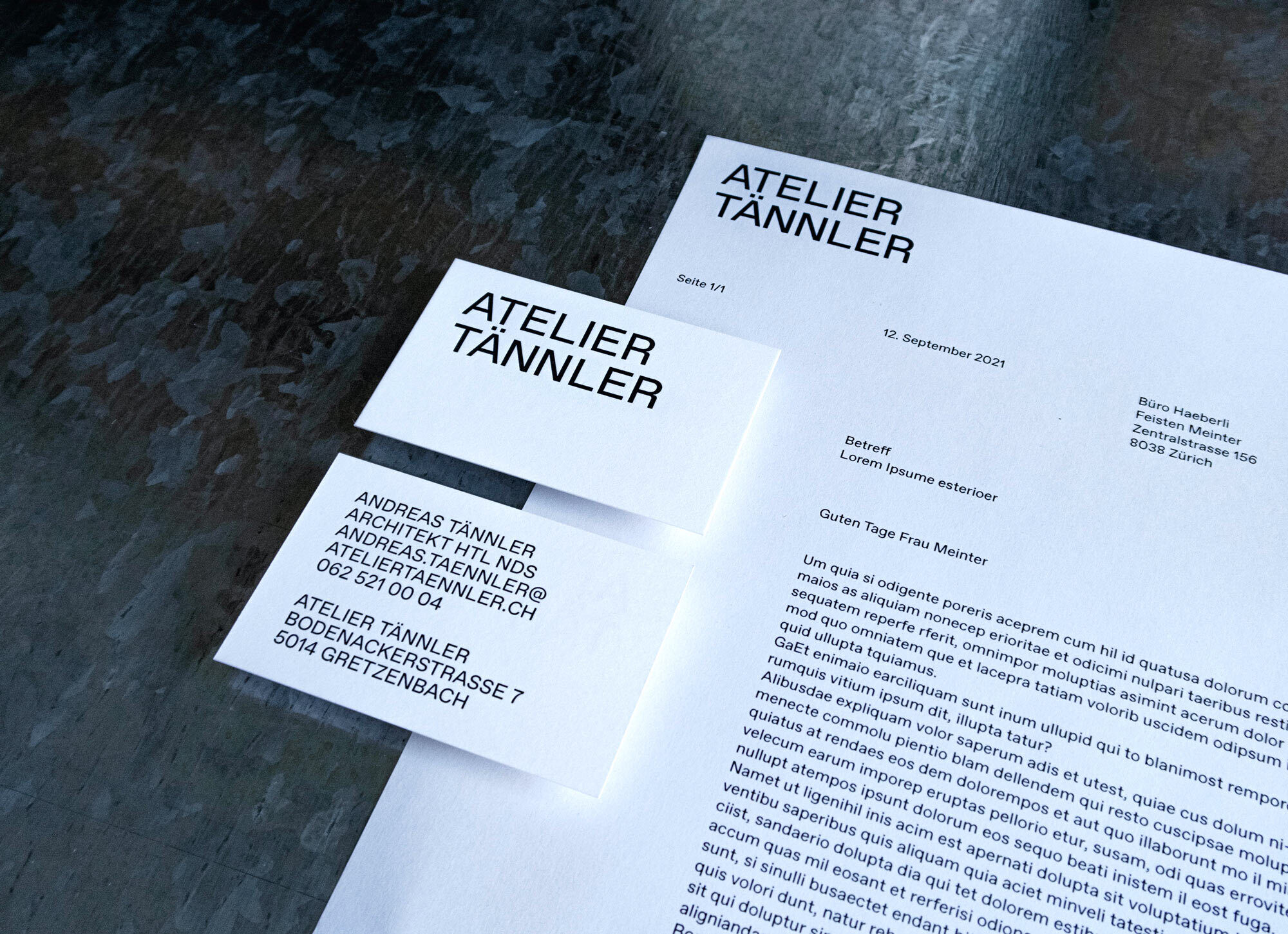 Atelier Taennler Briefe