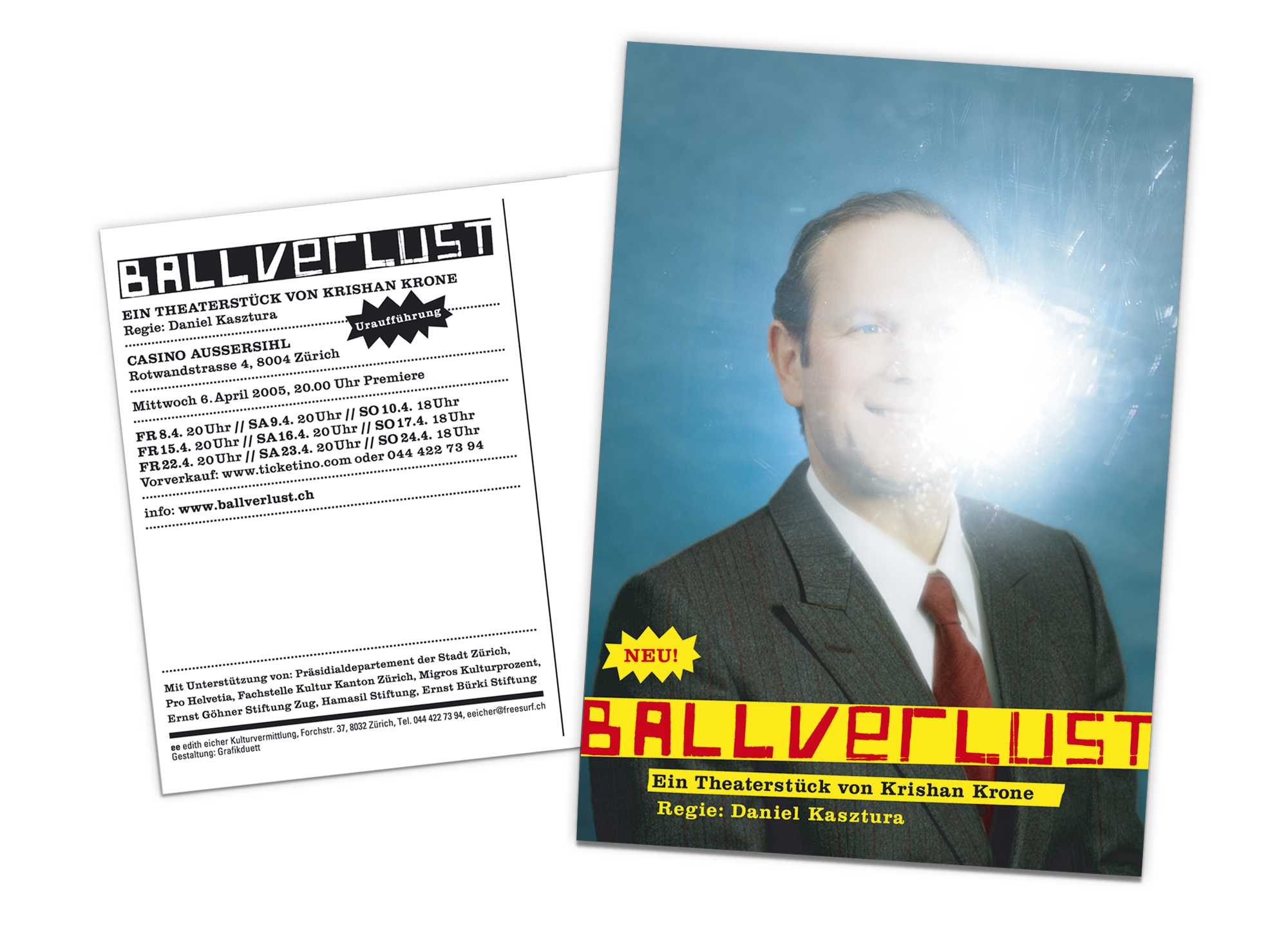 Casino Aussersihl – Ballverlust Ballverlust Postkarte Neu