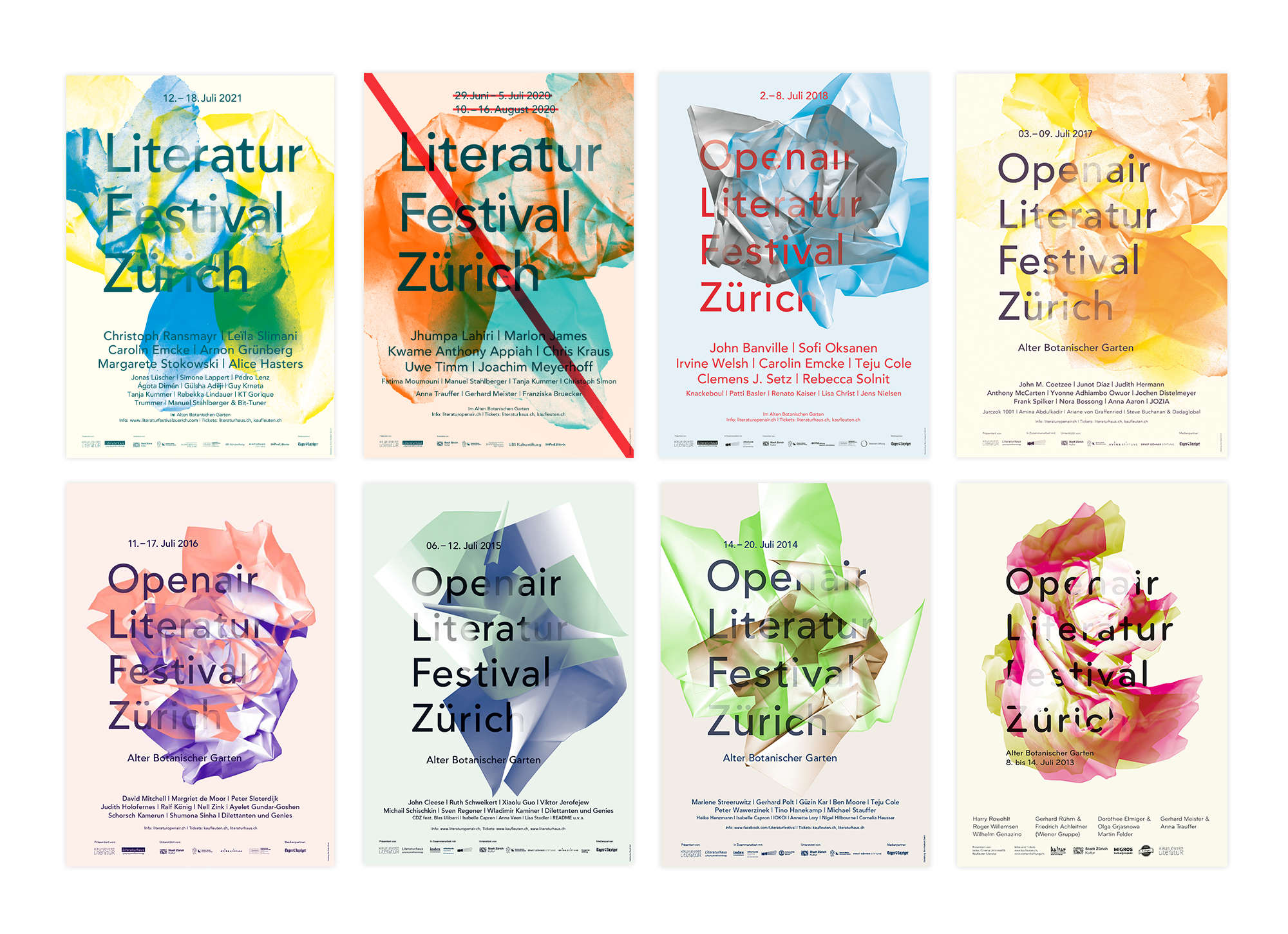 Literatur Festival Zürich Buero Haeberli Literatur Festival Plakate alle