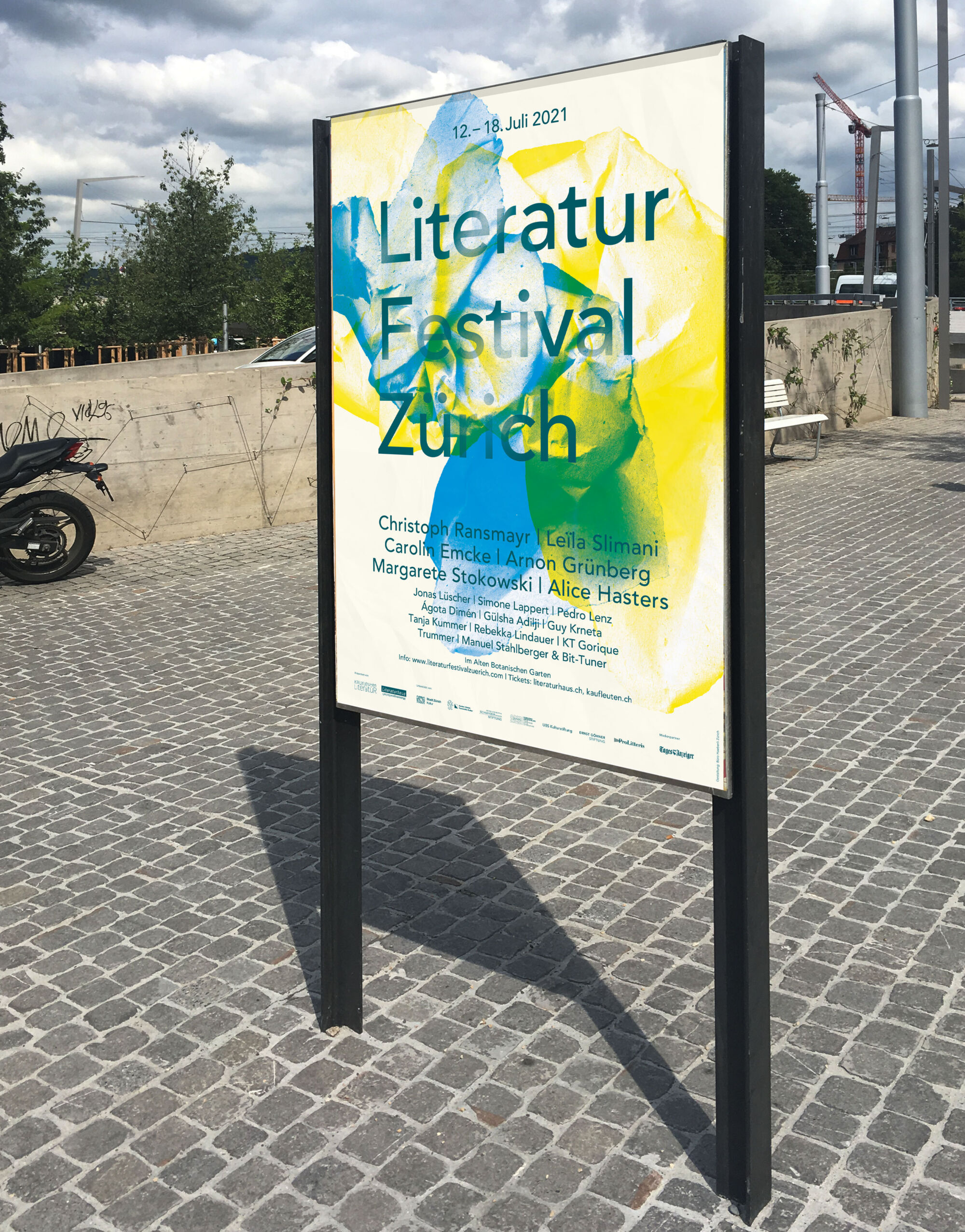 Literatur Festival Zürich 2021 Openair Literatur Plalatwand