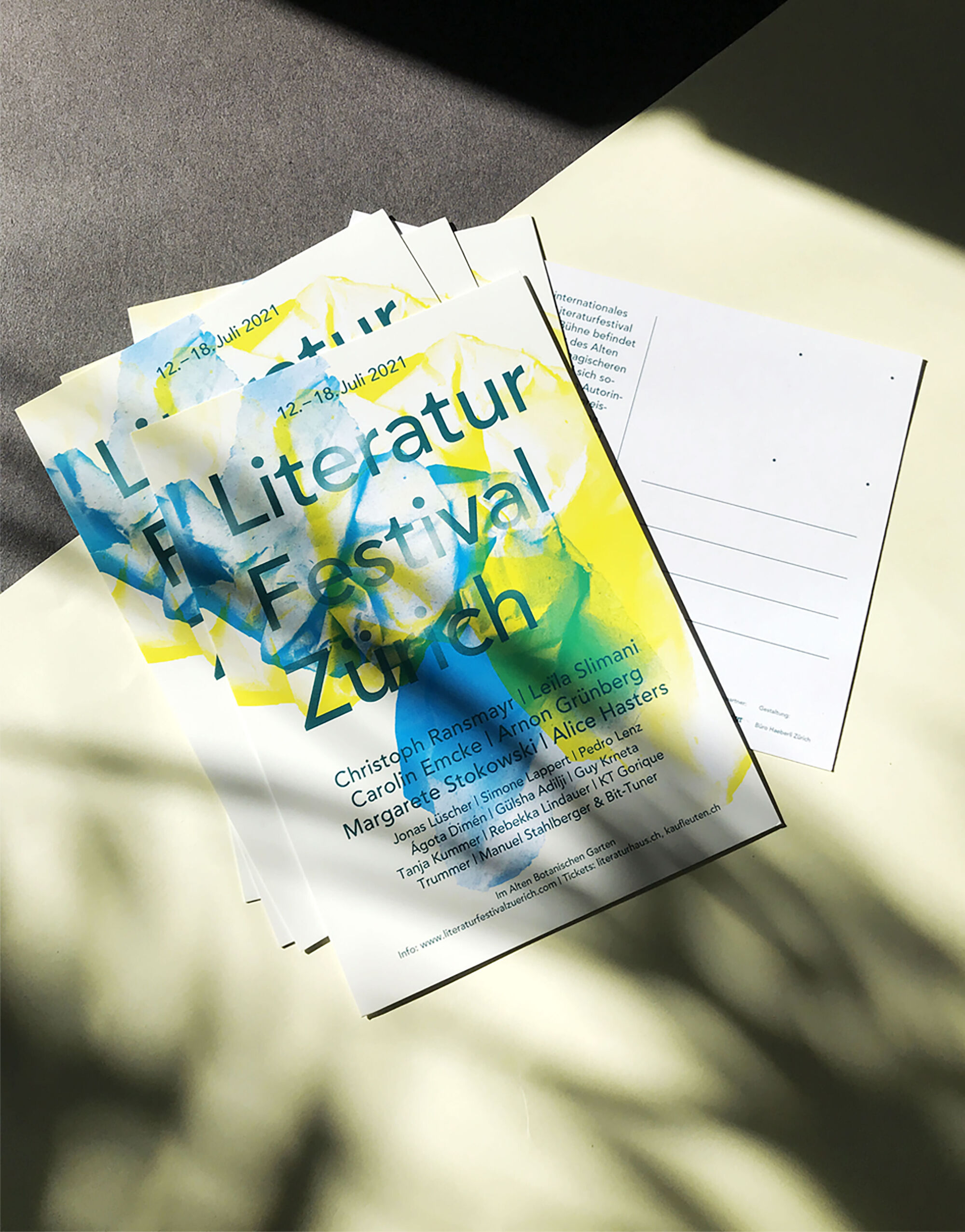 Literatur Festival Zürich 2021 Openair Literatur Poskarte