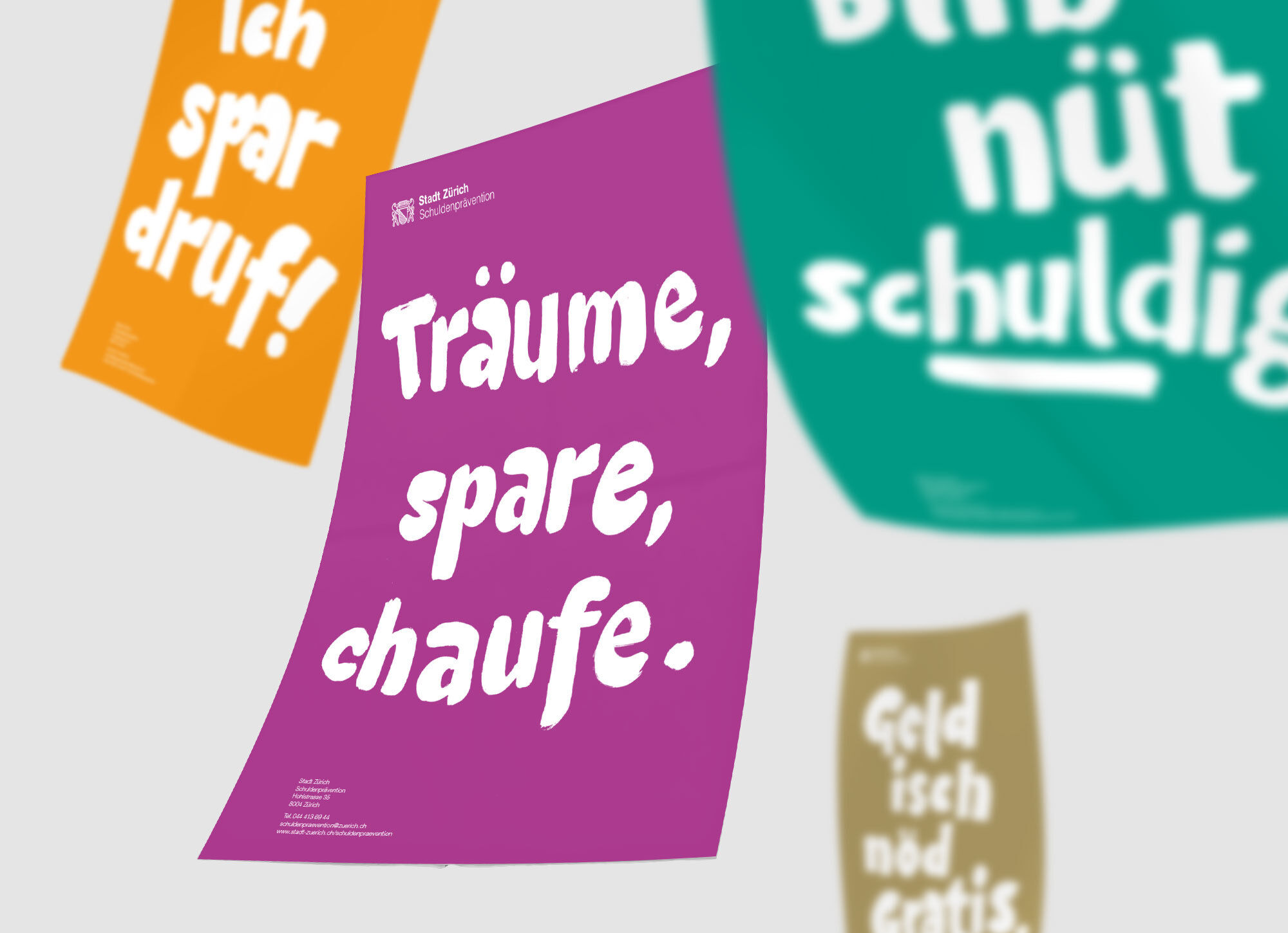 Stadt Zürich – Schuldenprävention Schuldenpraevention Identity Poster 01